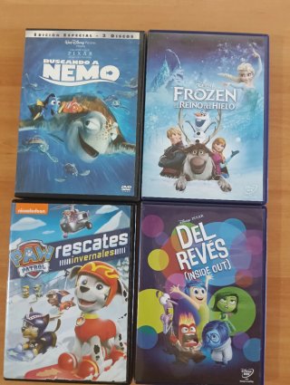 Lote 4 Películas DVD Disney Pixar Nickelodeon