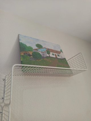 Estantería de pared asimétrica blanca