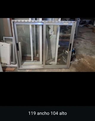 Ventana corredera aluminio 119x104