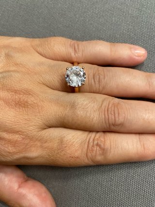 Anillo Moissanita Oro Rosa