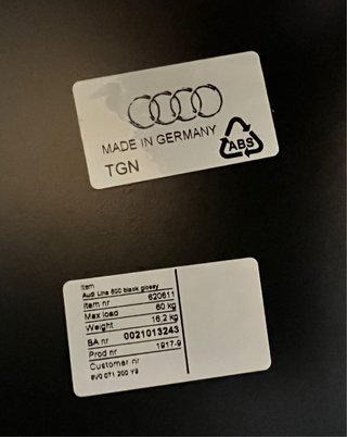 Cofre de techo Audi Line 600 Black Glossy original