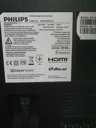 Philips 50 Smart TV Negro