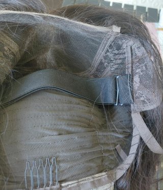 Peluca pelo humano castaño