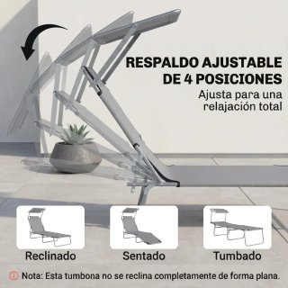 Tumbona Plegable con Toldo