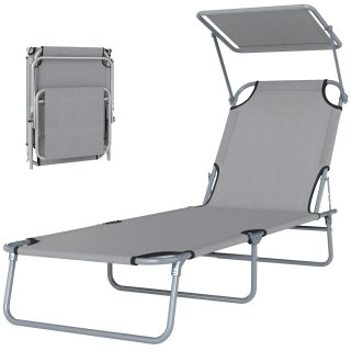 Tumbona Plegable con Toldo