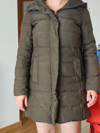 Abrigo acolchado verde mujer