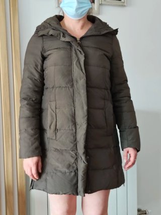 Abrigo acolchado verde mujer