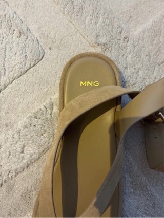 Sandali Bambina Beige in Pelle Mango
