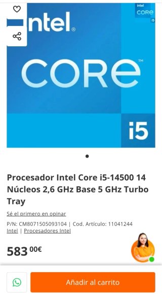 Intel Core i5-14500 + disipador Thermalright