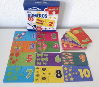 Puzzle Los números y Escribe las letras. 3-5 años