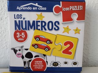 Puzzle Los números y Escribe las letras. 3-5 años