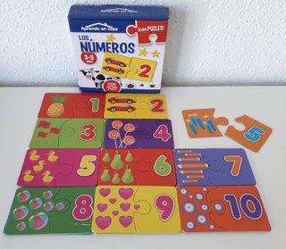 Puzzle Los números y Escribe las letras. 3-5 años
