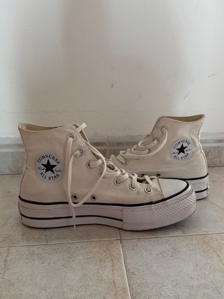 Converse All Star Plataforma Blanco T.39