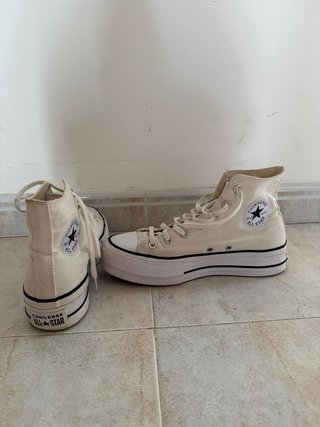 Converse All Star Plataforma Blanco T.39