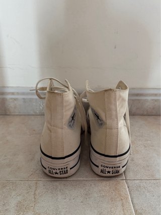 Converse All Star Plataforma Blanco T.39