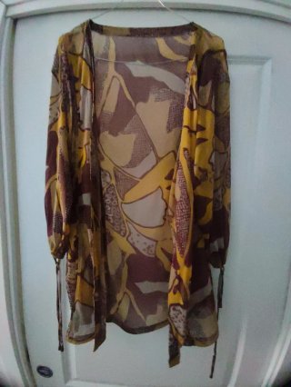 Completo donna top con blazer fantasia