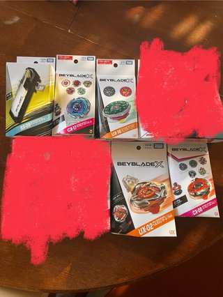 Beyblade X Lot (BX-09, CX-17, UX-16, UX-02, CX-08)