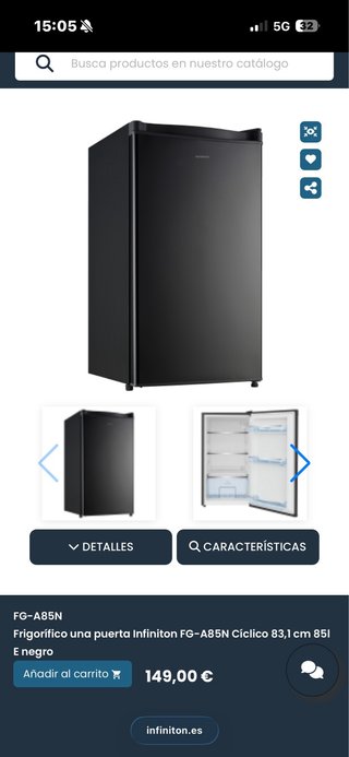 Frigorífico Infiniton FG-A85N Negro