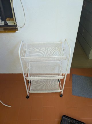 Carrito de almacenaje HORNAVAN blanco