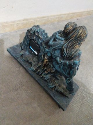 Reloj de sobremesa figura bronce