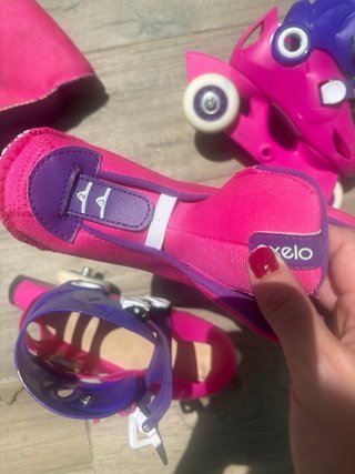 Patines ajustables Oxelo niña rosa/morado