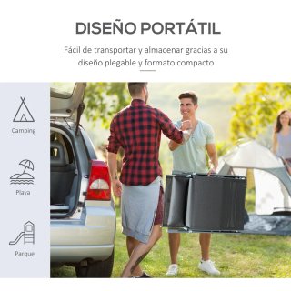 Tumbona Plegable Jardín Respaldo Ajustable
