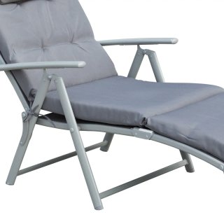Tumbona Plegable Jardín Respaldo Ajustable