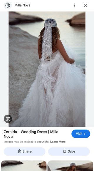Vestido Milla Nova Zoraida + Velo y Cancán