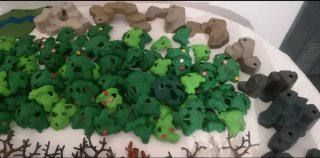 PLAYMOBIL ESCENOGRAFÍA ENORME LOTE ÁRBOLES ROCAS