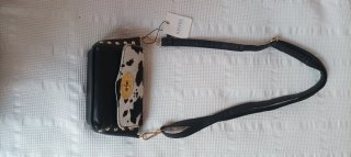 Bolso bandolera estampado vaca