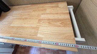 Mueble auxiliar cocina blanco encimera madera