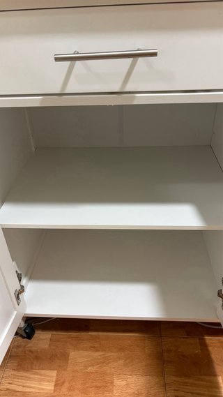 Mueble auxiliar cocina blanco encimera madera