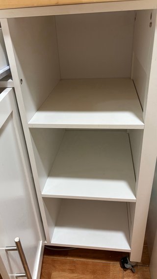 Mueble auxiliar cocina blanco encimera madera