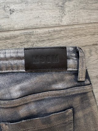 Pantaloni donna/bambina effetto metallizzato MSGM