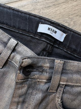 Pantaloni donna/bambina effetto metallizzato MSGM