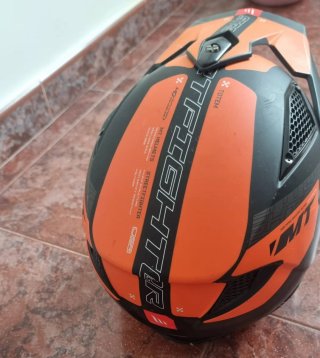 Casco MT STRE Motocross Naranja/Negro