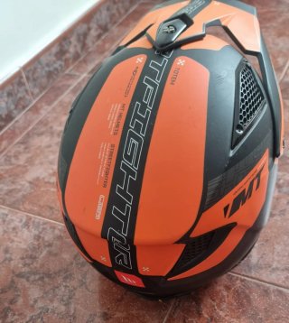 Casco MT STRE Motocross Naranja/Negro