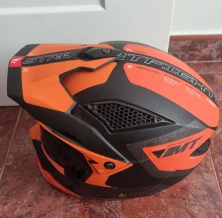 Casco MT STRE Motocross Naranja/Negro