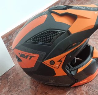 Casco MT STRE Motocross Naranja/Negro