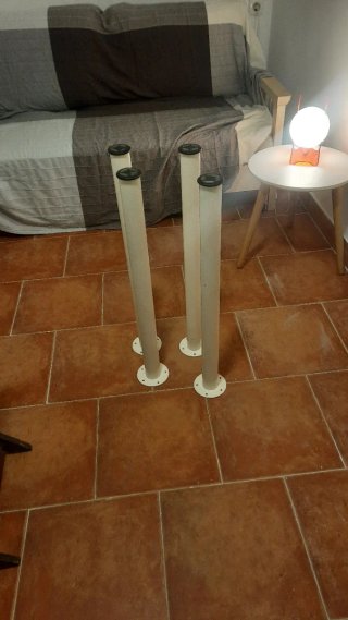 Patas para escritorio Ikea blancas