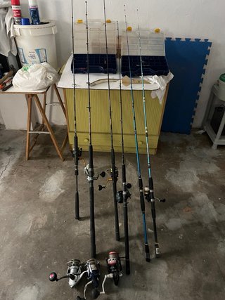 Lote de cañas de pesca