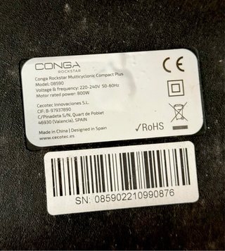 Cecotec Conga Rockstar 800W Aspirador Sin Bolsa