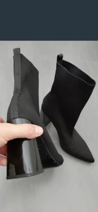 Botines Tacón Zara Negro