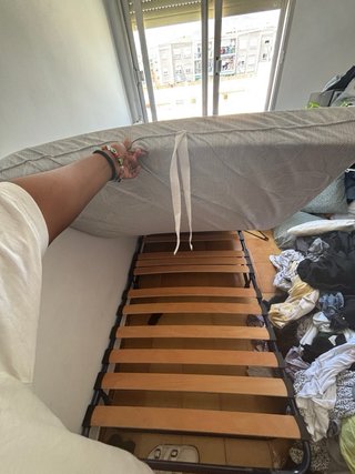 Cama Plegable Beige/Gris