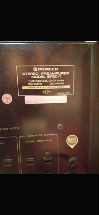 Pioneer Spec-1 y Spec-2 (Originales) Único dueño.