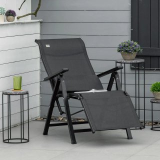 Silla Reclinable Plegable Jardín Respaldo Alto