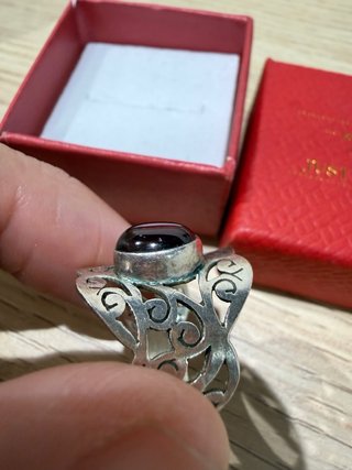 Anillo Plata con Piedra Morada