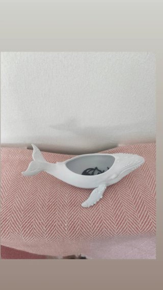 Joyero Organizador cuenco  Ballena Blanco