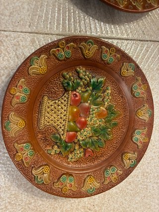 Pareja Platos Decorativos Cerámica Jesús María