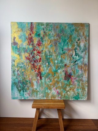Cuadro abstracto moderno (80cm x 80cm).